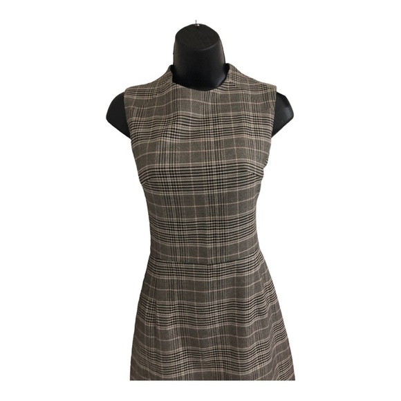 French Connection Amati Grey‎ Multi Check Sundae Sleeveless a-line mini Dress - Picture 7 of 12